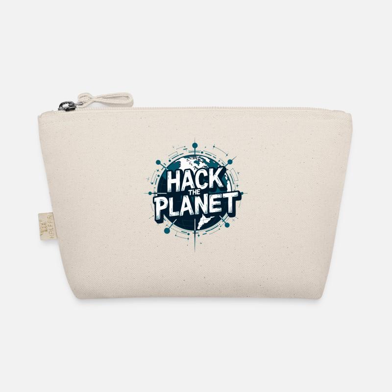 Globus Hack Motiv – Planetärer Techstil Bio-Täschchen