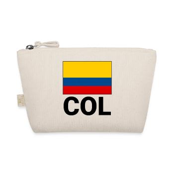 Drapeau de la Colombie tricolore avec l’abréviation COL - Trousse biologique - nature - Devant