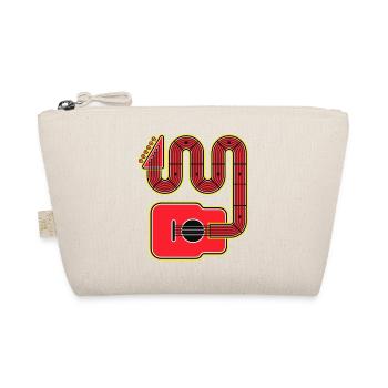 Red Abstract Shape Guitar - Organic Pouch - nature - Front
