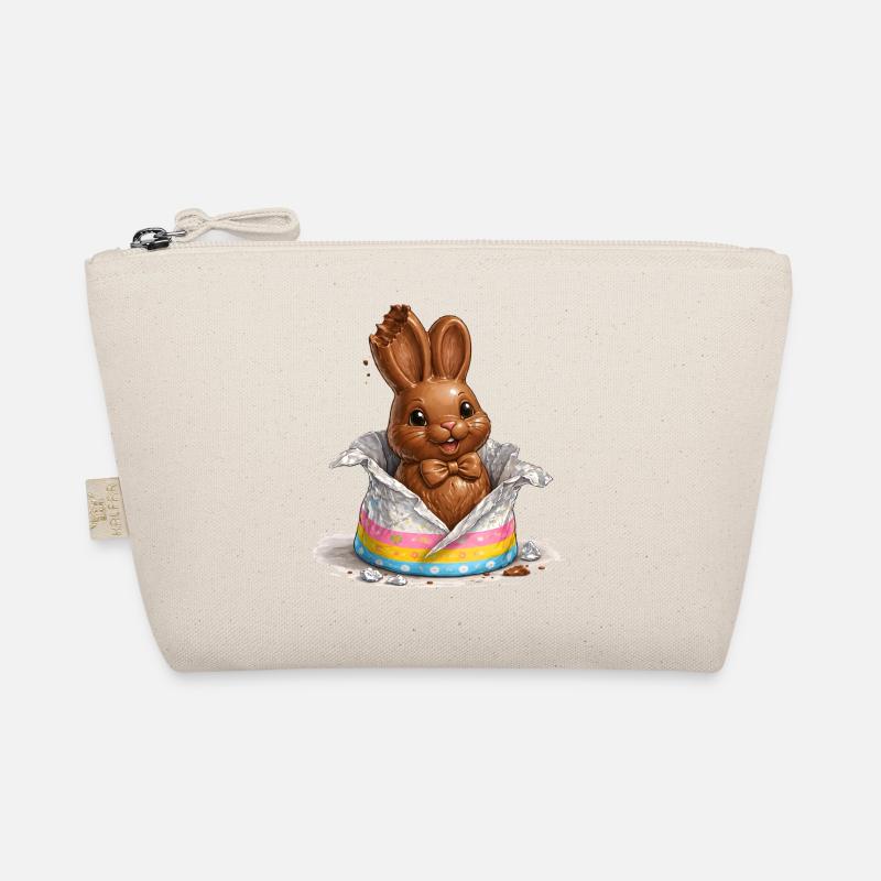 Chocolate bunny in Easter egg Organic Pouch