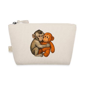 Cuddle buddy monkey and orang - Organic Pouch - nature - Front
