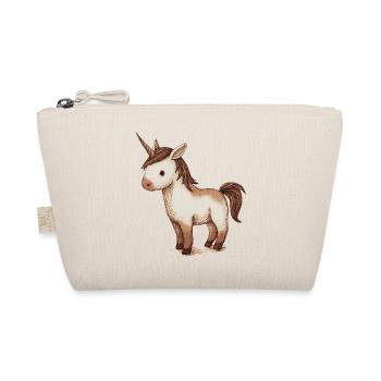 little cute unicorn - Organic Pouch - nature - Front