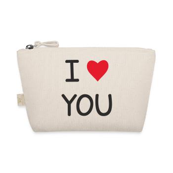 I ❤️ You – Doux Love Text Design - Trousse biologique - nature - Devant
