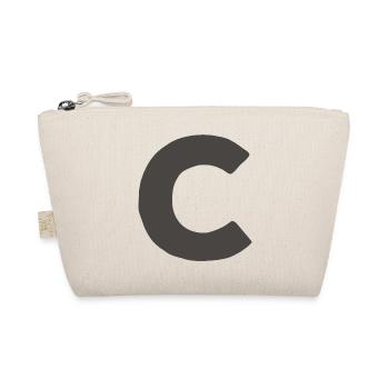 Minimaler Buchstaben C fettgedruckte Monogrammtypografie - Bio-Täschchen - Natur - Vorne