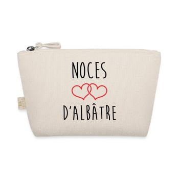 Alabaster Wedding 75 Years of Marriage - Organic Pouch - nature - Front