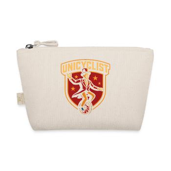 Circus Unicyclist Funny Kids Circus - Organic Pouch - nature - Front