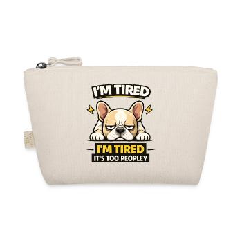 Tired Bulldog Tee - Bio-Täschchen - Natur - Vorne