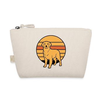 Dog Retriever Retro Sunset - Organic Pouch - nature - Front