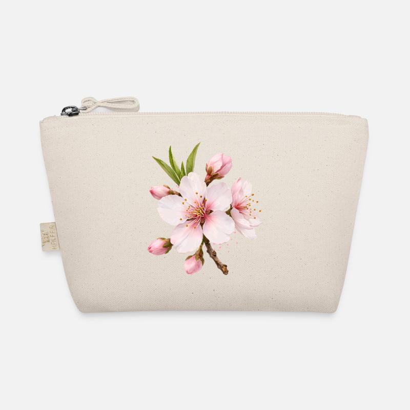 Almond Blossom Pink Spring Flower Organic Pouch