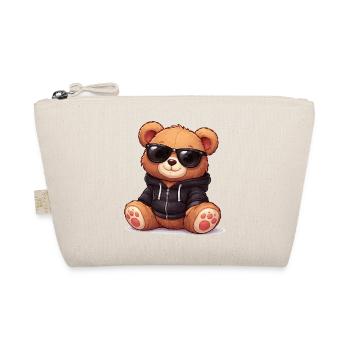 Doudy à capuche sympa avec des lunettes de soleil - Trousse biologique - nature - Devant