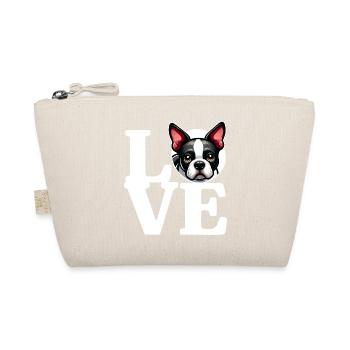 J’ADORE Boston Terrier Chien Amateur de Chiens Drôle - Trousse biologique - nature - Devant