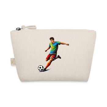 Soccer Player Shirt Soccer Sport Design - Organic Pouch - nature - Front