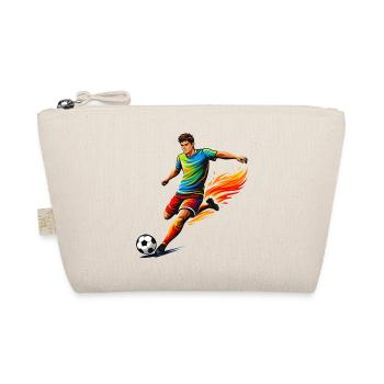 Soccer Player Shirt Soccer Sport Design - Organic Pouch - nature - Front