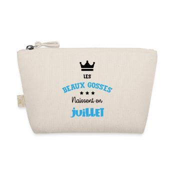 Cadeau naissance bébé garçon Juillet Beaux Gosses - Trousse biologique - nature - Devant