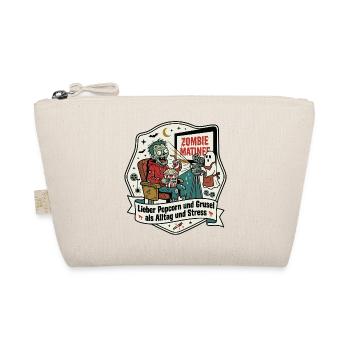 Zombie Cinema Popcorn Everyday Humor - Organic Pouch - nature - Front