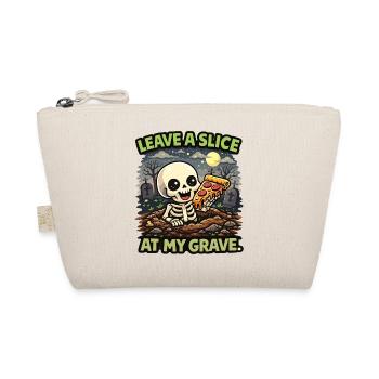 Skeleton slice of pizza at the grave - Organic Pouch - nature - Front