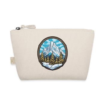 Alpine Mountain Panorama Badge - Organic Pouch - nature - Front
