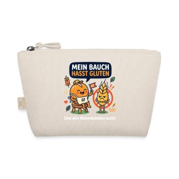 Gluten Hass Bauch Humor Zöliakie - Bio-Täschchen - Natur - Vorne