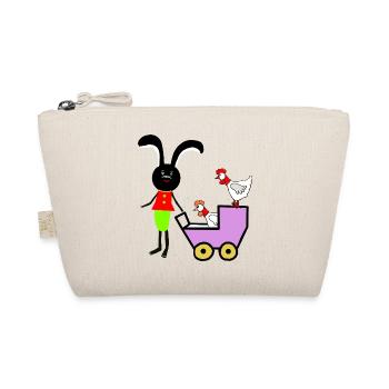 Rabbit Bunny Easter Chickens Kids - Organic Pouch - nature - Front