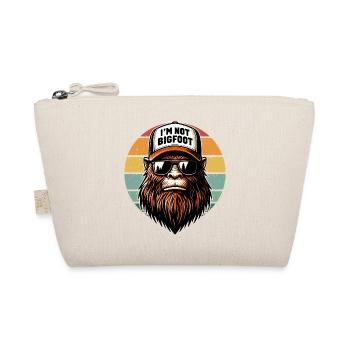I'm Not Bigfoot Retro Sunset Sasquatch Funny - Organic Pouch - nature - Front