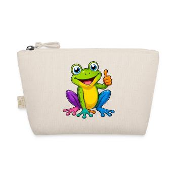 Dessin animé grenouille colorée pouce levé animal drôle - Trousse biologique - nature - Devant