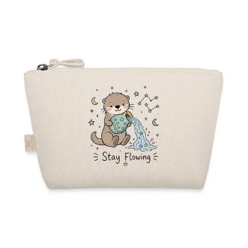 Astro Aquarius Otter – Stay Flowing - Organic Pouch - nature - Front