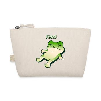 Rana stanca 🐸 "i tried" minimal ironic meme - Organic Pouch - nature - Front