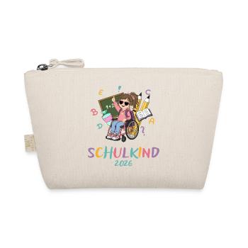Schulkind 2026 Regenbogen Stil - Bio-Täschchen - Natur - Vorne