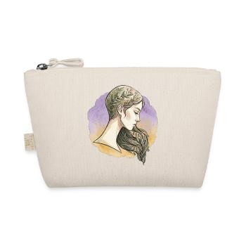 Woman's Facial Floral Dryad Self-Care Watercolor - Organic Pouch - nature - Front