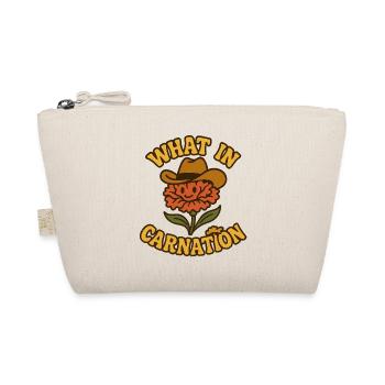 What in Carnation Cartoon Flower - Organic Pouch - nature - Front