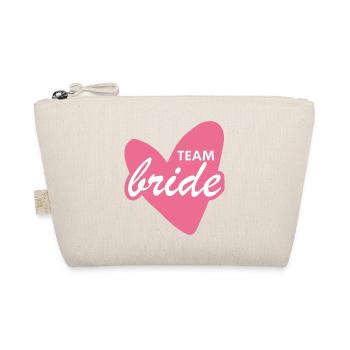 Team Bride Herz Logo Pink - Bio-Täschchen - Natur - Vorne