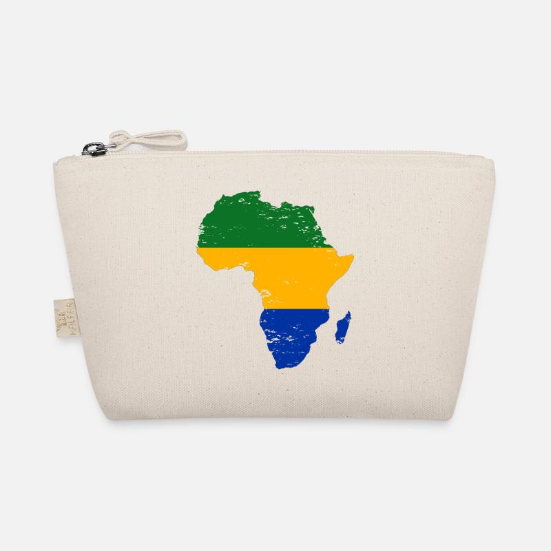 Gabon_Flagge_Afrika_used Organic Pouch