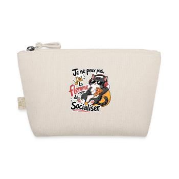 Chat pizza et flemme sociale - Trousse biologique - nature - Devant