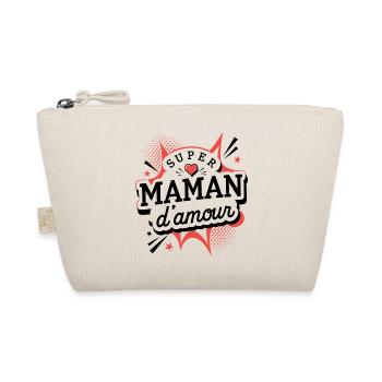 Super Maman d’Amour Style Pop Art - Trousse biologique - nature - Devant