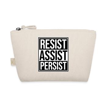Resist Assist Persist Aktivismus Motivation Logo - Bio-Täschchen - Natur - Vorne
