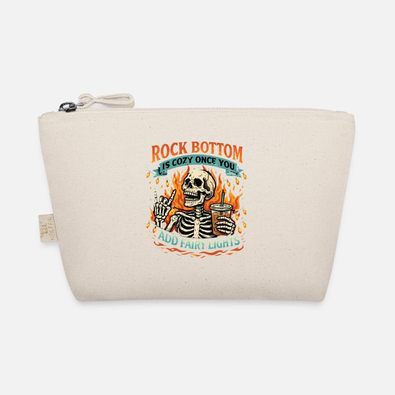 Knochen-Skelett mit Lichterkette Rock Bottom Bio-Täschchen