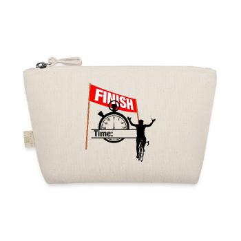 Cycling Finish Time - Organic Pouch - nature - Front