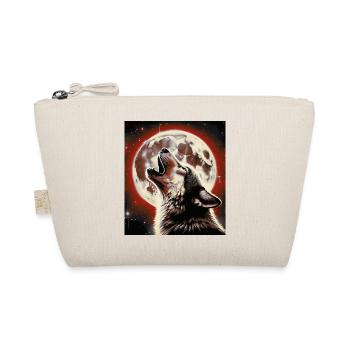 Wolf howls at the Full Moon - Organic Pouch - nature - Front