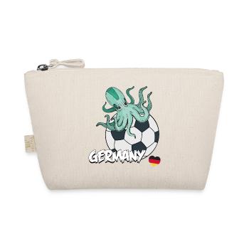 Octopus on Soccer Ball Germany - Organic Pouch - nature - Front