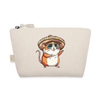 Hamster Lustig Sombrero - Bio-Täschchen - Natur - Vorne