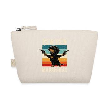 Pew Pew Madafakas Dackel Lustiger Dachshund Retro - Bio-Täschchen - Natur - Vorne