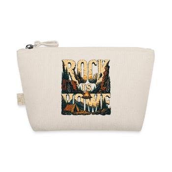 Rock Climbing Rock Is Home Outdoor Mountains Adventure - Organic Pouch - nature - Front