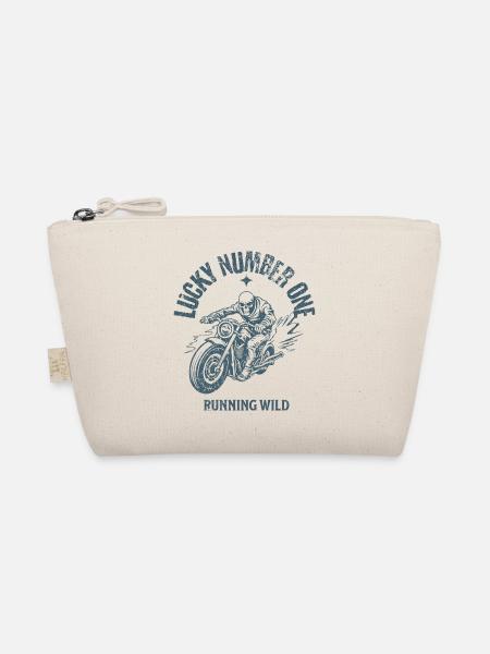 Lucky Number One läuft wild – Freedom Graphic - Bio-Täschchen - Natur