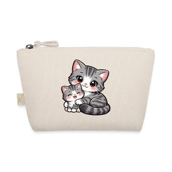 Maman chatte et son doux chaton se blottissent ensemble - Trousse biologique - nature - Devant