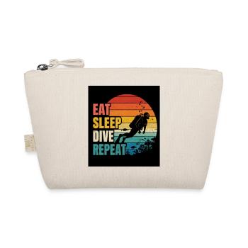 Eat Sleep Dive Repeat – Taucher Motiv - Bio-Täschchen - Natur - Vorne