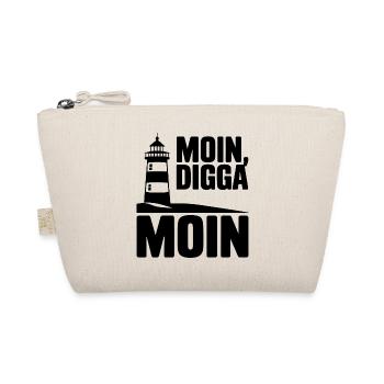  Moin Digga Moin Leuchtturm Norddeutsch Küste - Bio-Täschchen - Natur - Vorne