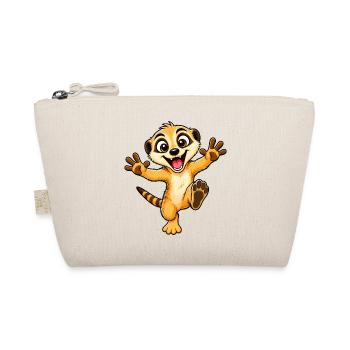 Geschenkidee - Lustiges Erdmännchen - Bio-Täschchen - Natur - Vorne