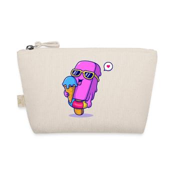 Pink Popsicle in Sunglasses - Organic Pouch - nature - Front