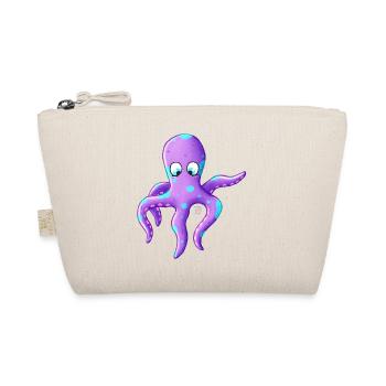 Purple Squid Pop Art - Organic Pouch - nature - Front