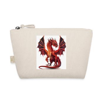 Feuerroter Drachen-Aquarell - Bio-Täschchen - Natur - Vorne